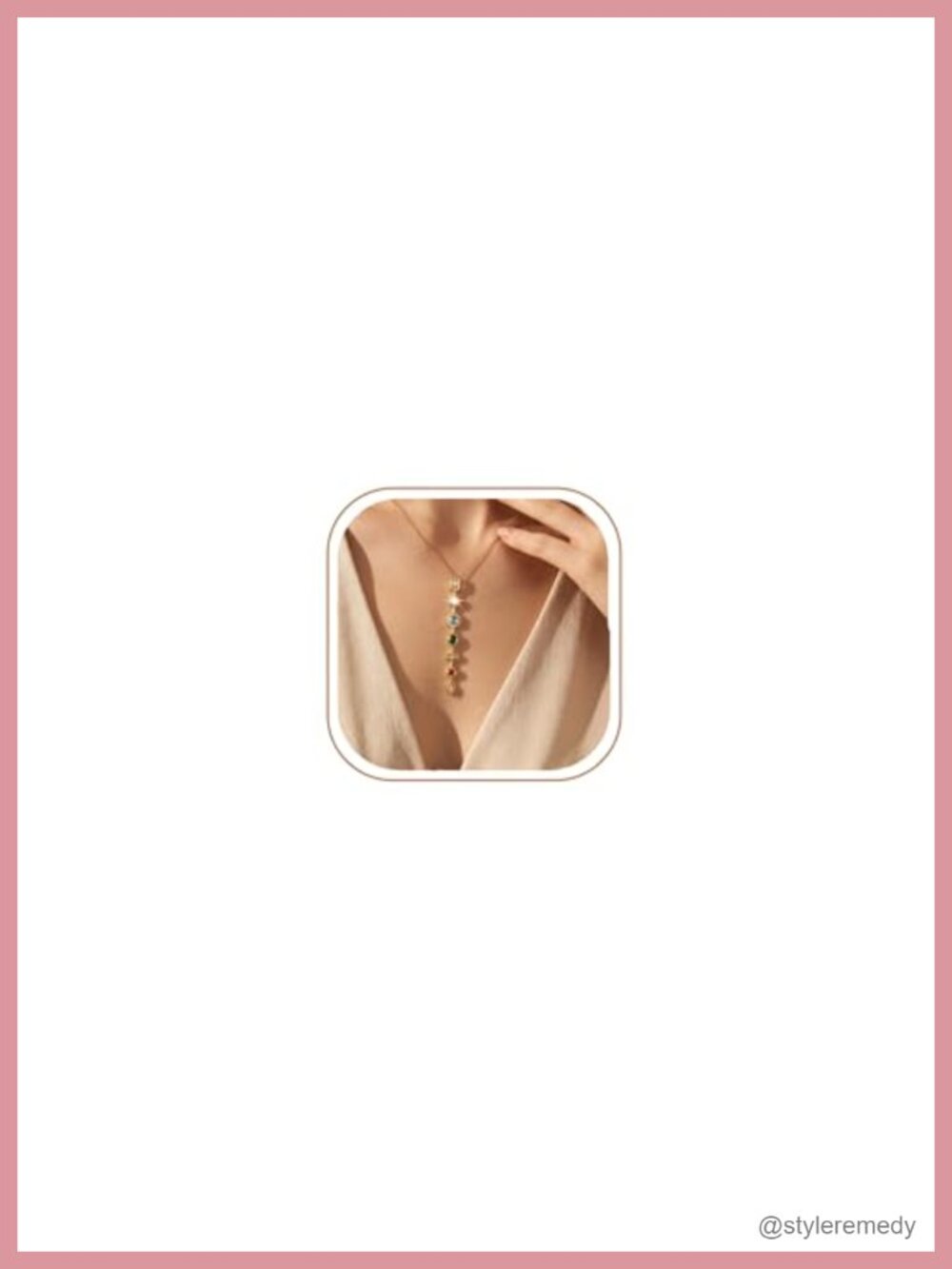 Adjustable Y Chain Lariat Necklace Set with Pearl Charm and Cross Pendant